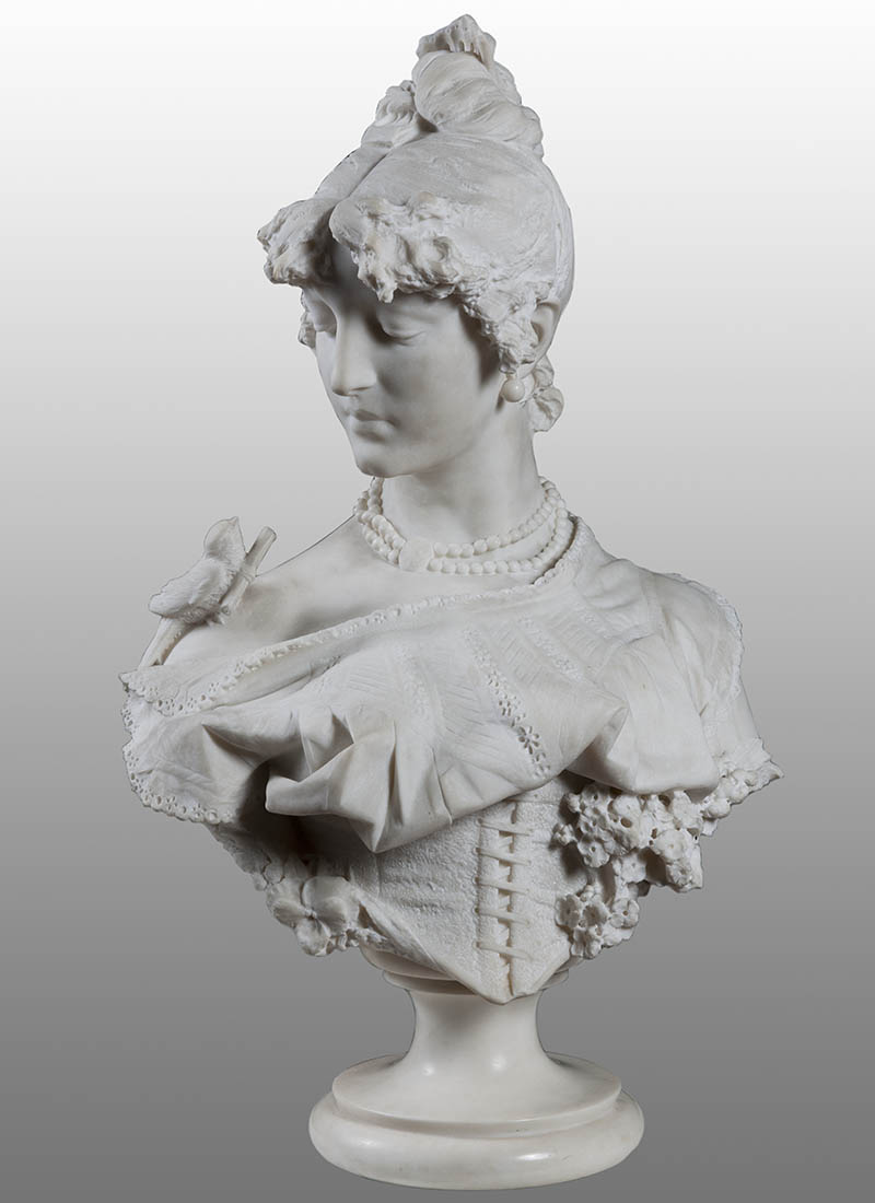 Giuseppe Grandi Busto femminile Messaggero d'amore