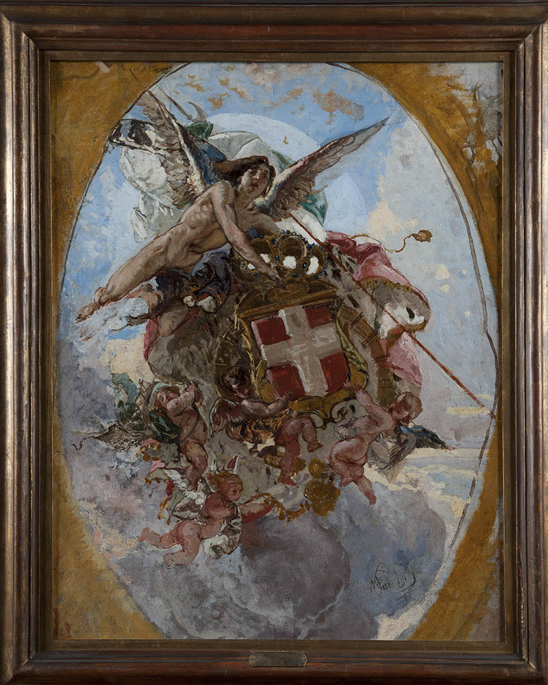 Mosè Bianchi Bozzetto per Il Genio di Savoia