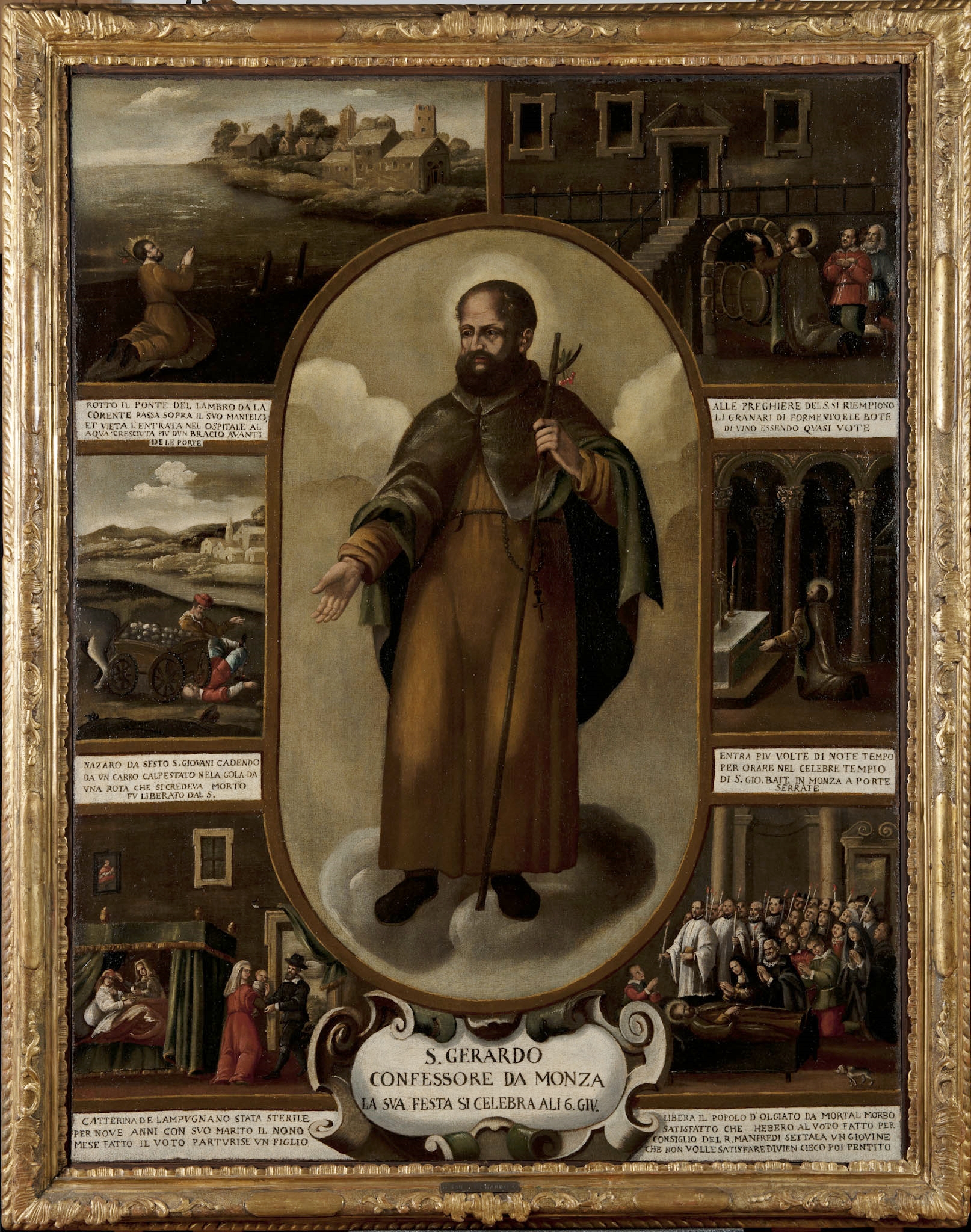 Pittore lombardo, Devozione di san-Gerardo, fine XVII sec.