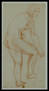 Studio di nudo femminile, sanguigna su carta, 1934
